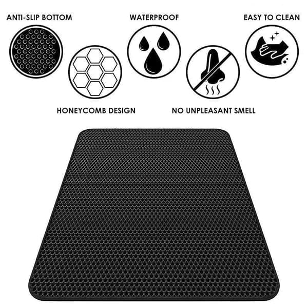 (🔥LIMITED-TIME OFFER: 49% DISCOUNT) Anti-Skid Cat Litter Mat - Grab Yours Now!
