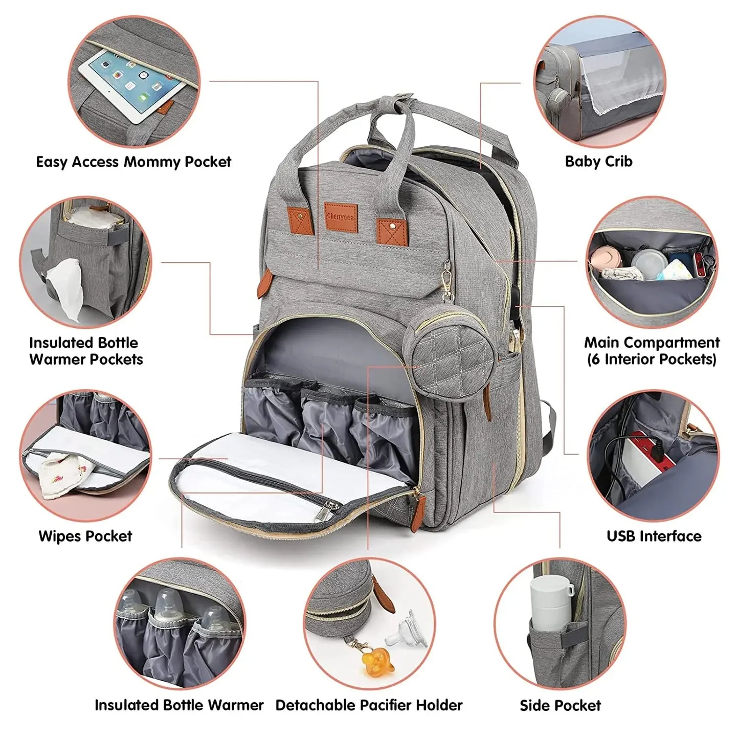 3-in-1 Diaper Bag & Travel Bassinet