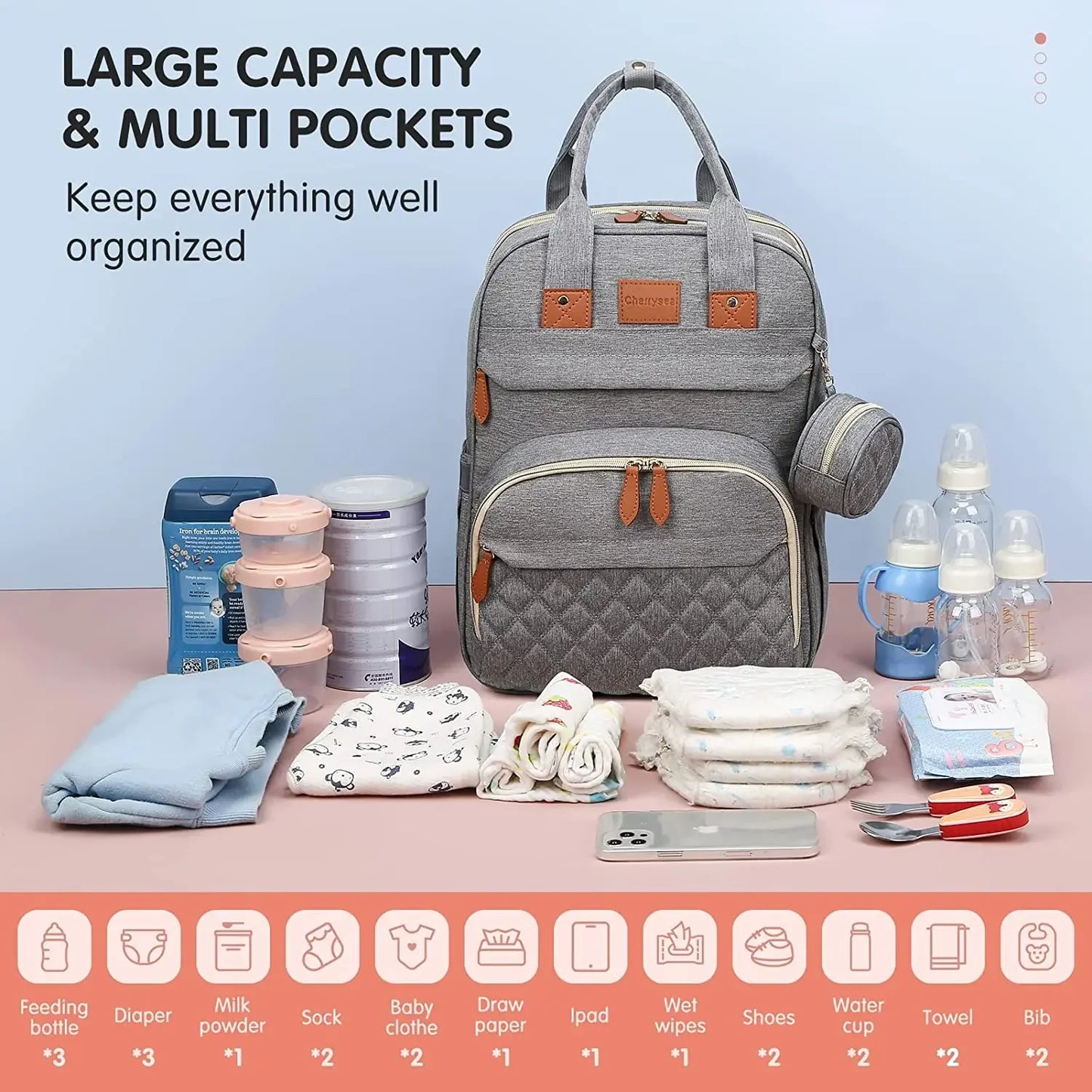 3-in-1 Diaper Bag & Travel Bassinet