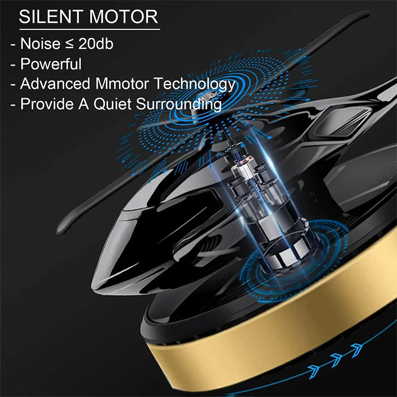 Solar-Powered Helicopter Car Diffuser