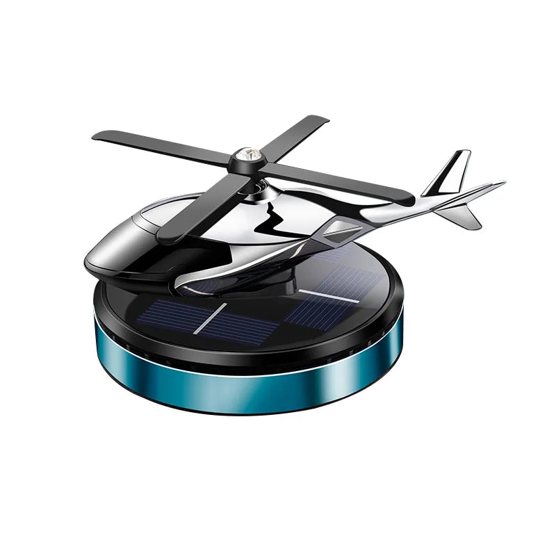Solar-Powered Helicopter Car Diffuser