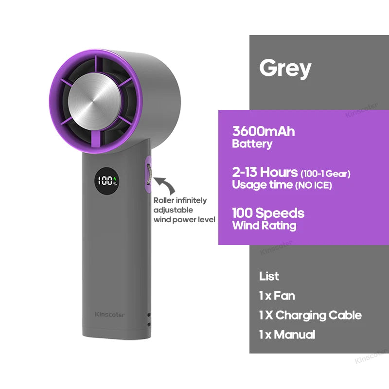 Portable Handheld Fan 100 Wind Speeds