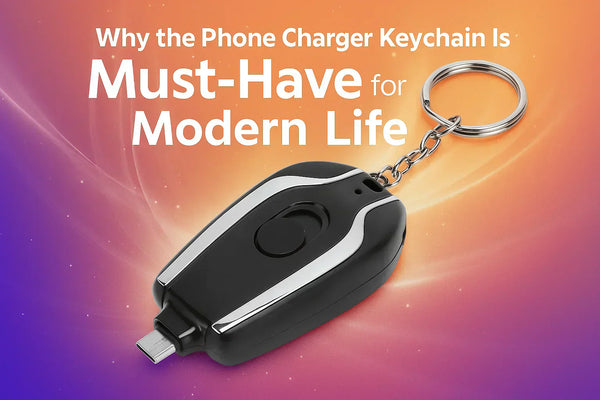 Keychain phone charger