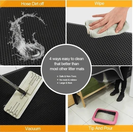 (🔥LIMITED-TIME OFFER: 49% DISCOUNT) Anti-Skid Cat Litter Mat - Grab Yours Now!