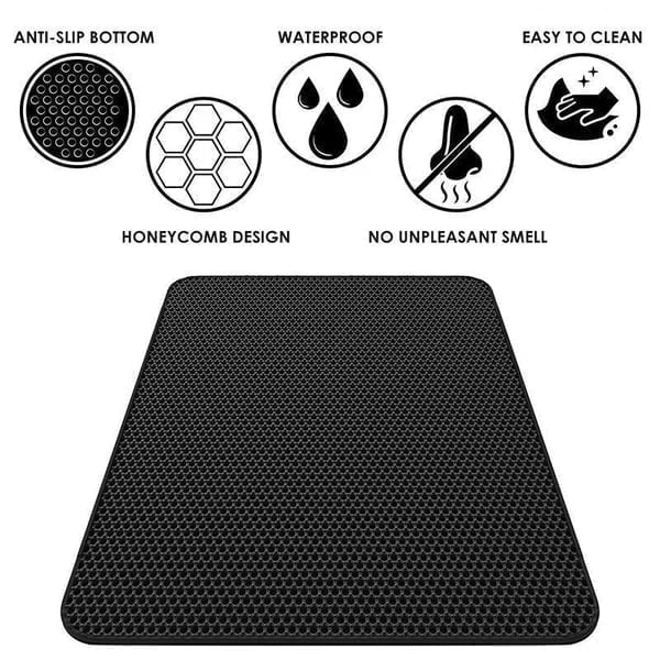 (🔥LIMITED-TIME OFFER: 49% DISCOUNT) Anti-Skid Cat Litter Mat - Grab Yours Now!