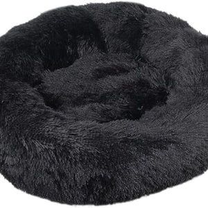 Calming Donut Dog & Cat Bed Anti-Anxiety Fluffy Plush Pet Cushion