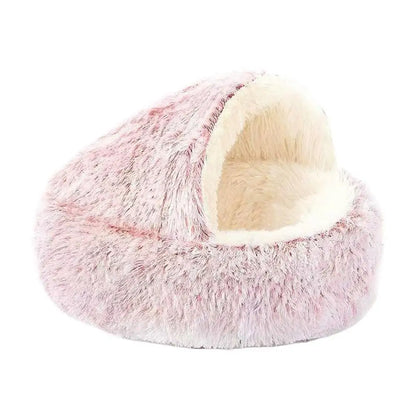Winter Plush Pet Cat Bed Round Cat Cushion Cat House Warm Cats Basket Pet Sleep Bag Kitten Nest Kennel for Cats Pet Cats