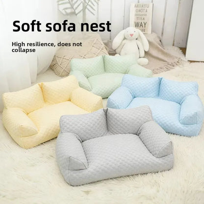 Cooling Dog Bed – Breathable Washable Cotton Pet Bed for Dogs & Cats