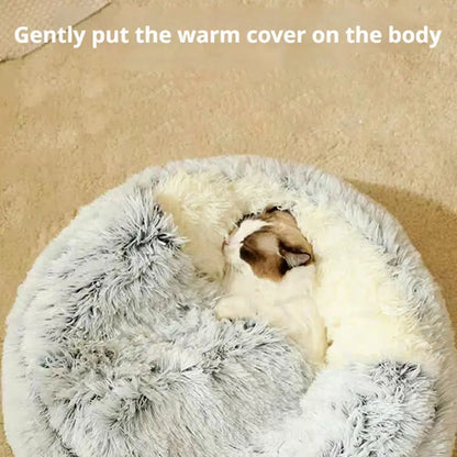Winter Plush Pet Cat Bed Round Cat Cushion Cat House Warm Cats Basket Pet Sleep Bag Kitten Nest Kennel for Cats Pet Cats