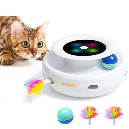 2-in-1 Smart Cat Automatic Feather Ball Toy