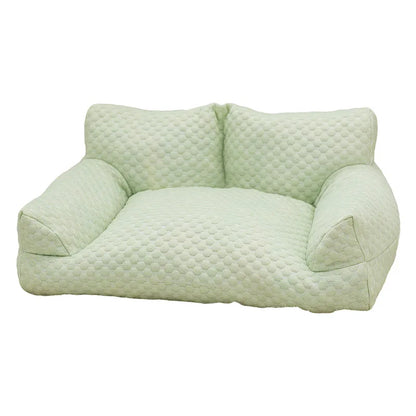 Cooling Dog Bed – Breathable Washable Cotton Pet Bed for Dogs & Cats