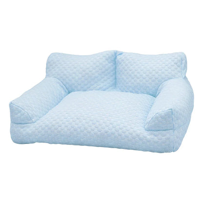 Cooling Dog Bed – Breathable Washable Cotton Pet Bed for Dogs & Cats