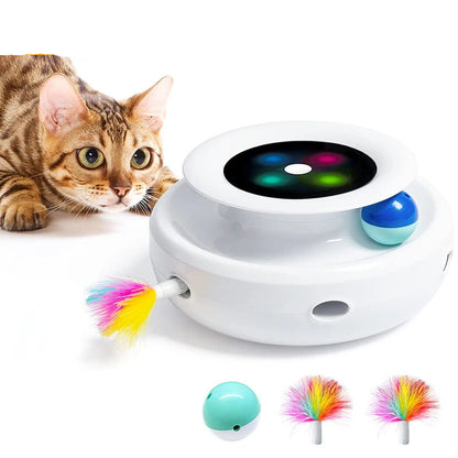 2-in-1 Smart Cat Automatic Feather Ball Toy
