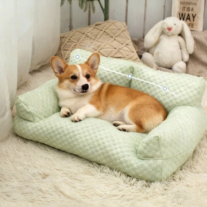 Cooling Dog Bed – Breathable Washable Cotton Pet Bed for Dogs & Cats