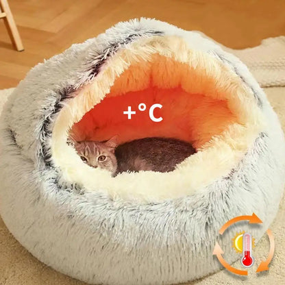 Winter Plush Pet Cat Bed Round Cat Cushion Cat House Warm Cats Basket Pet Sleep Bag Kitten Nest Kennel for Cats Pet Cats