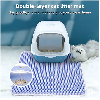 (🔥LIMITED-TIME OFFER: 49% DISCOUNT) Anti-Skid Cat Litter Mat - Grab Yours Now!