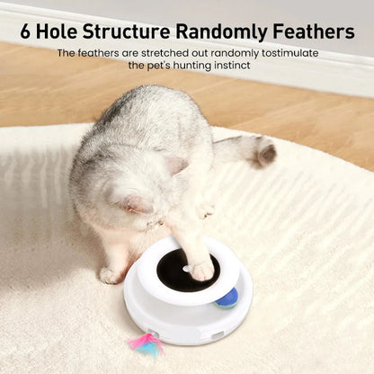 2-in-1 Smart Cat Automatic Feather Ball Toy