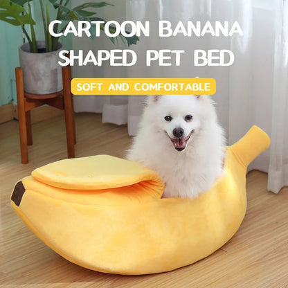 banana-cat-bed-cute-plush