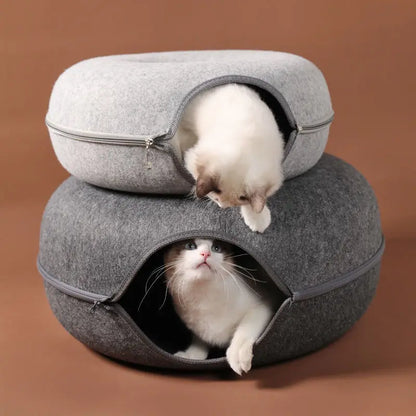 comfortable-cat-tunnel-bed-in-grey-color-five