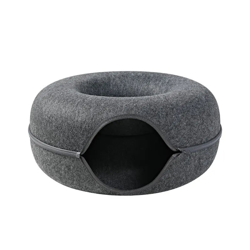 comfortable-cat-tunnel-bed-in-grey-color-seven
