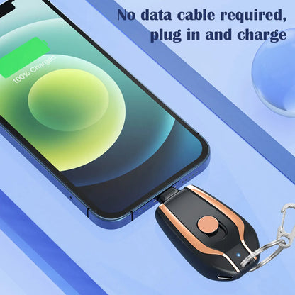 compact phone charger keychain