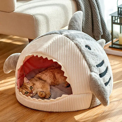 shark-cat-bed-cute-cozy-cat