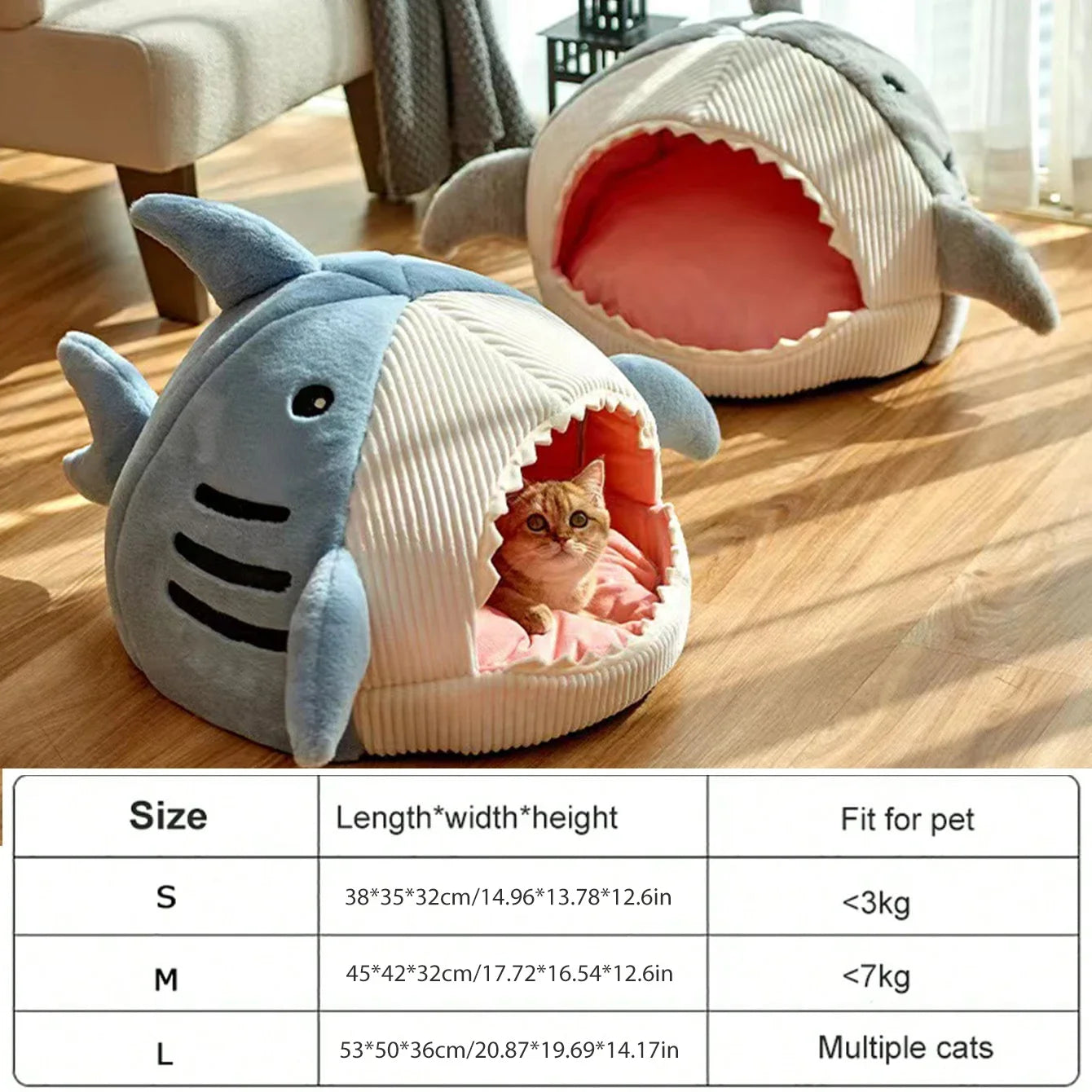 shark-cat-bed-cute